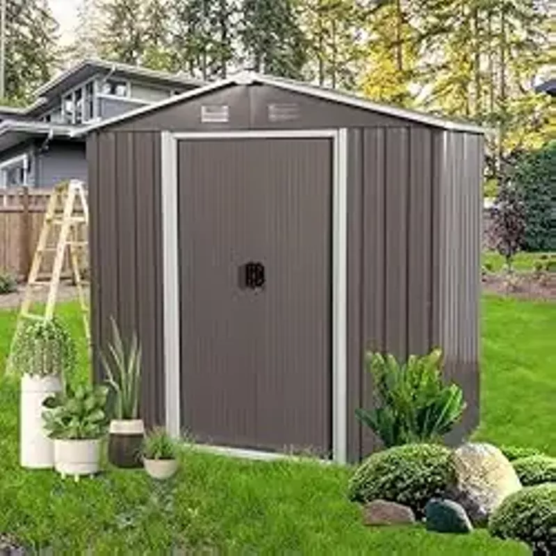 Rent To Own LUSPAZ 8ft X 4ft Outdoor Storage Shed With Floor Base ...