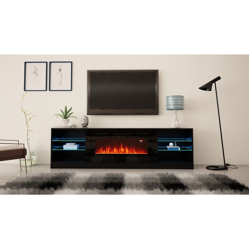 Rent to own Strick & Bolton Amsden Electric Fireplace TV Stand White