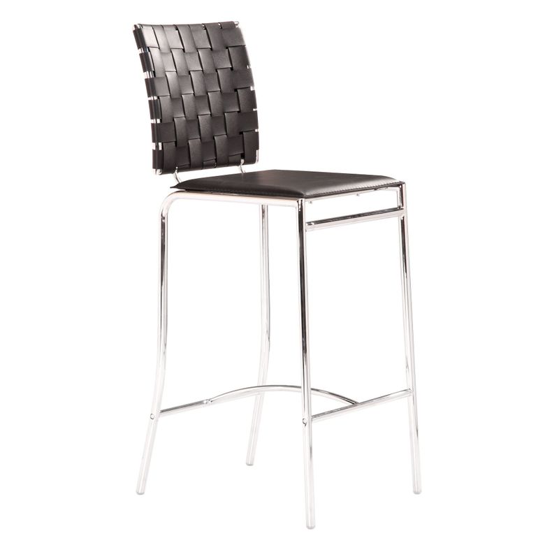 Eden Crest Cross Counter Chair (Set of 2) Black - Set of 2 - Black - Counter height