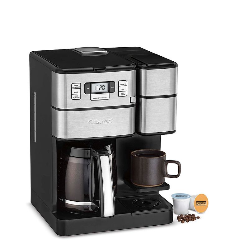 Alt View Zoom 11. Cuisinart - Coffee Center Grind & Brew Plus 12-Cup Coffee Maker with Carafe and Single Serve Brewer - Black Stainless