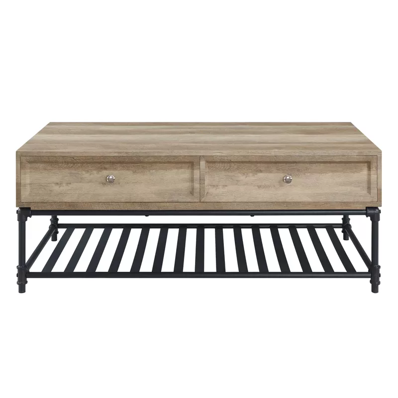 ACME Brantley Coffee Table, Oak & Sandy Black Finish