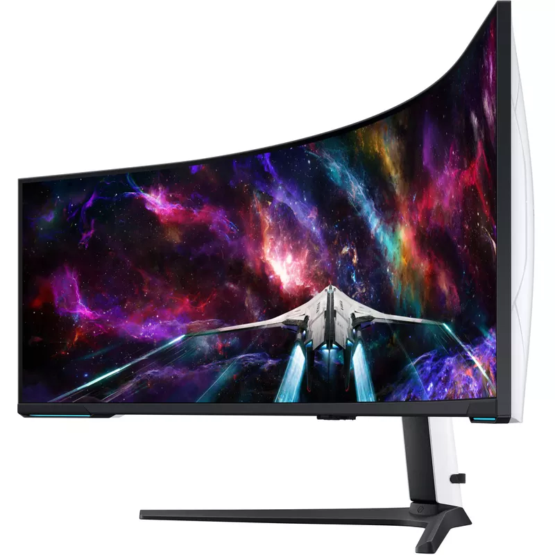 Samsung - 57" Odyssey Neo G9 Dual 4K UHD Quantum Mini-LED 240Hz 1ms HDR 1000 Curved Gaming Monitor (HDMI 2.1, DP 2.1, USB 3.0) - Black