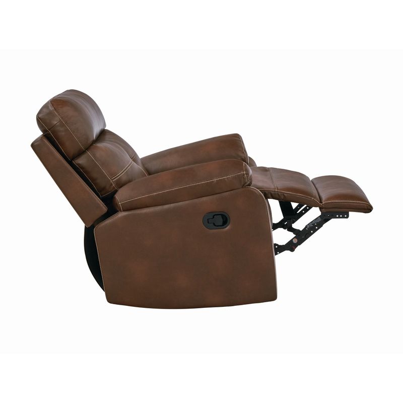 Coaster Company Brown Faux Leather Glider Recliner - Brown