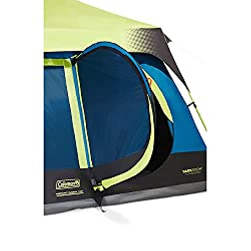 Coleman 2000032730 Camping Tent | 10 Person Dark Room Cabin Tent with Instant Setup, Green/Black/Teal