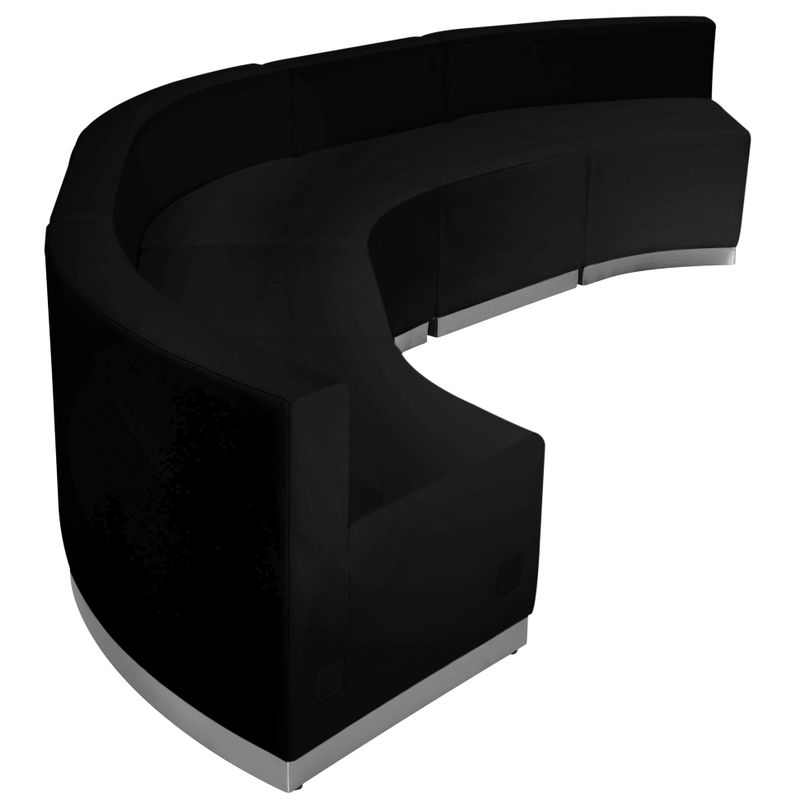 5 PC LeatherSoft Modular Reception Configuration w/Taut Back &Seat - Black