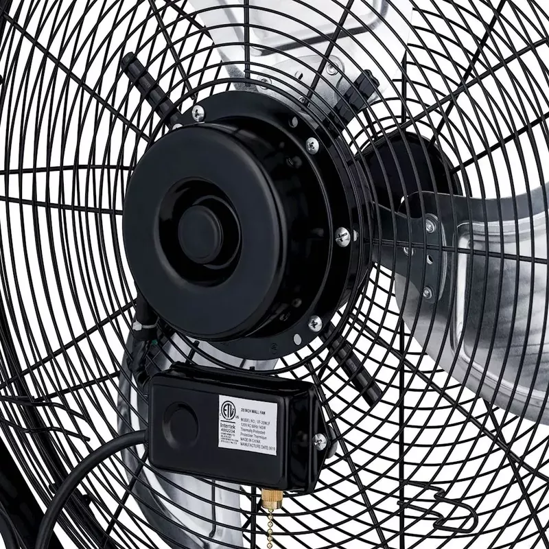 NewAir - 4650 CFM 20" Outdoor High Velocity Floor or Wall Mounted Fan with 3 Fan Speeds and Adjustable Tilt Head - Black