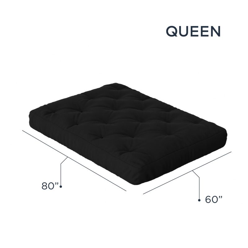 6" Premium Flat Foam Mattress - Black - Queen