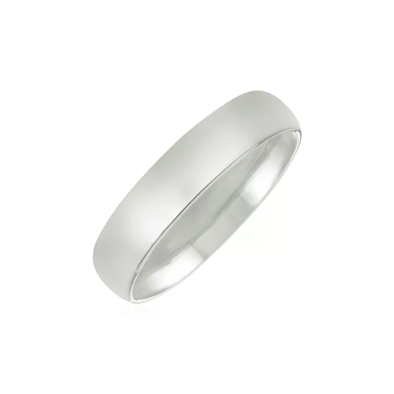 14k White Gold Comfort Fit Wedding Band (Size 12)