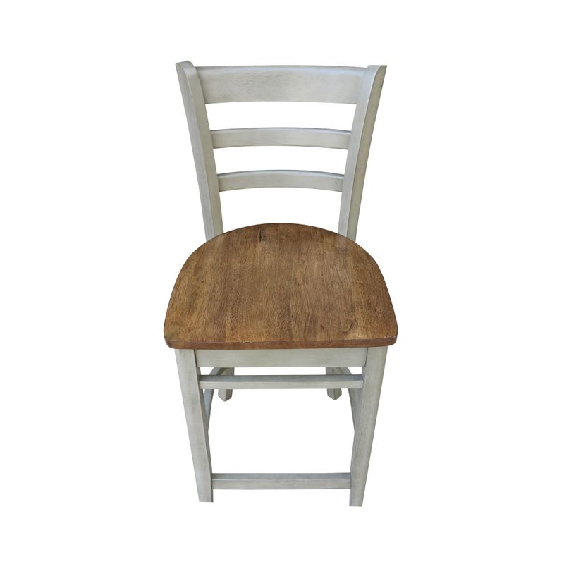 Emily Solid Wood Stool - Cinnamon/Espresso - Counter height