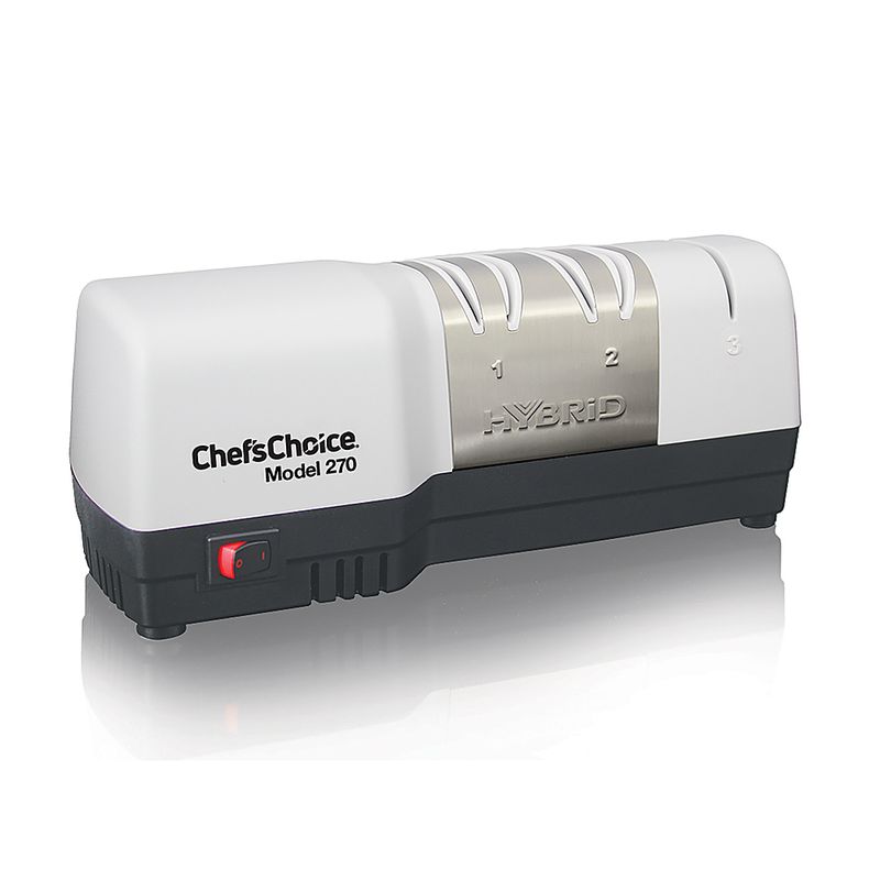 Left Zoom. Chef'sChoice - Electric and Manual Hybrid Knife Sharpener - White