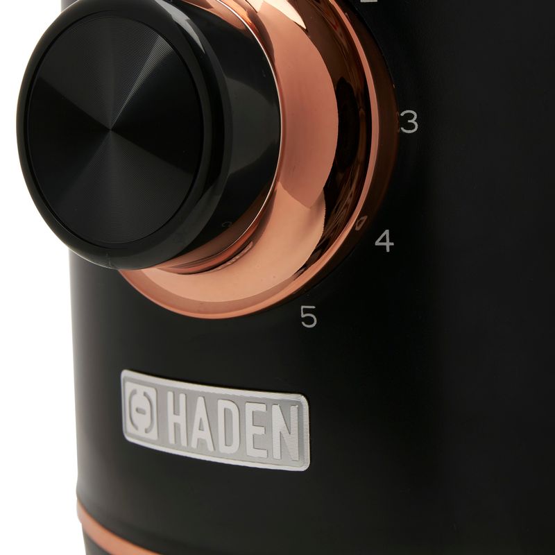 Haden Heritage 56 Ounce 5-Speed Retro Blender with Glass Jar - Black / Cooper