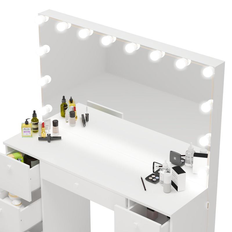 Rent to own Boahaus Freya White 7drawer Vanity Dressing Table with