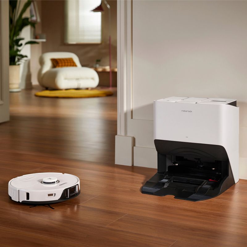 Alt View Zoom 24. Roborock - S8 Pro Ultra-WHT Wi-Fi Connected Robot Vacuum & Mop with RockDock Ultra Dock - White