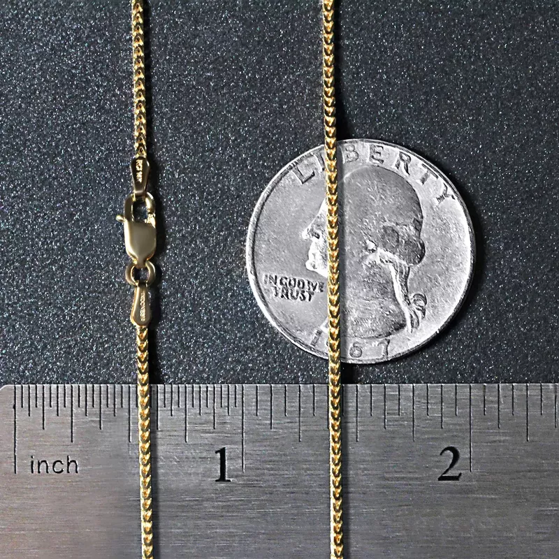 14k Yellow Gold Franco Chain 1.2mm (24 Inch)