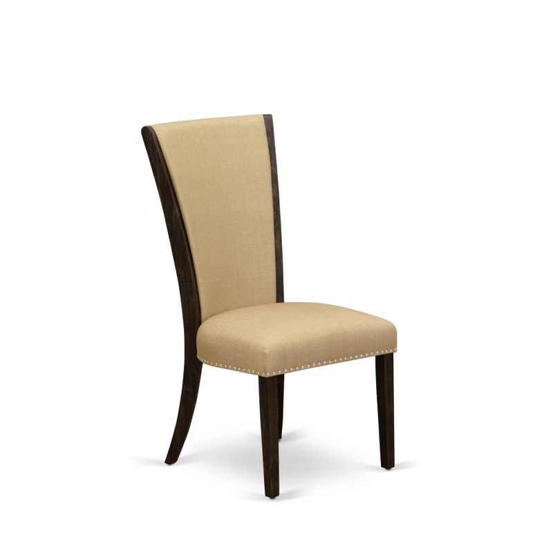 Rent to own Kitchen Table Set Pedestal Table and Brown Modern Parson