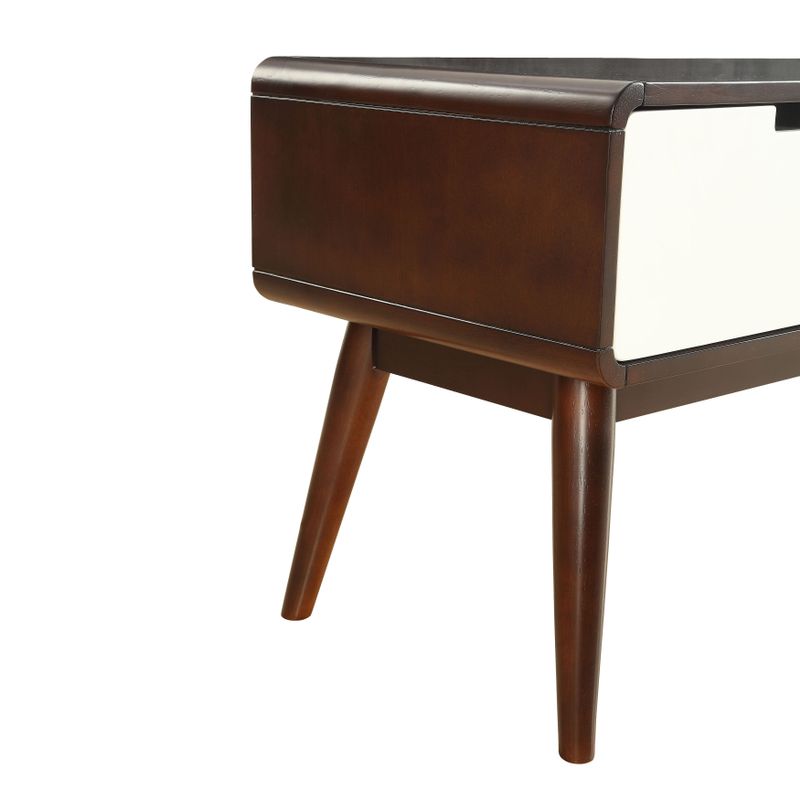 Acme Furniture Christa Cherry Mid-century TV Stand - Espresso with white drawers