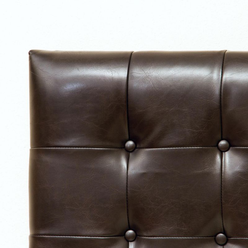 Austin Adjustable King/California King Tufted Bonded Leather Headboard by Christopher Knight Home - King/California-King - Brown Bonded...