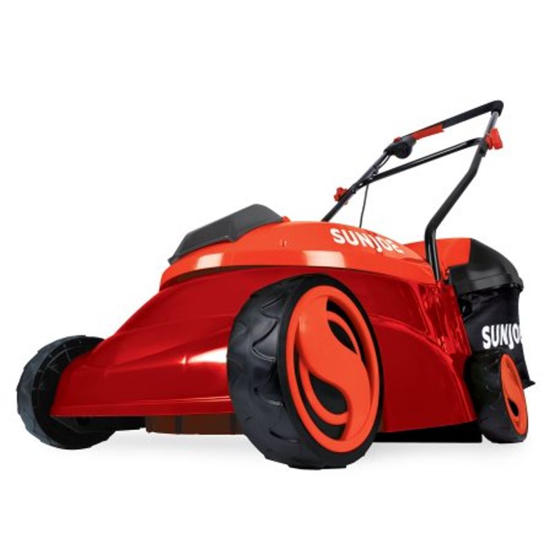 Sun Joe MJ401C-XR-RED Cordless Lawn Mower | 14 inch | 28V | 5 Ah | Brushless Motor (Red)