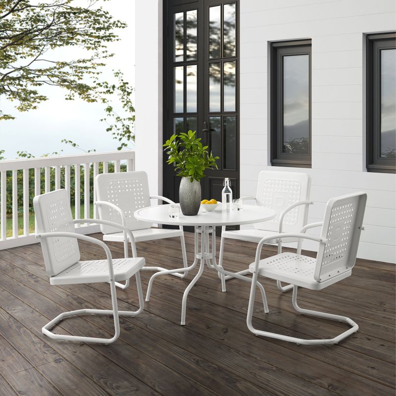 Bates Steel Outdoor 5-piece Dining Set - White