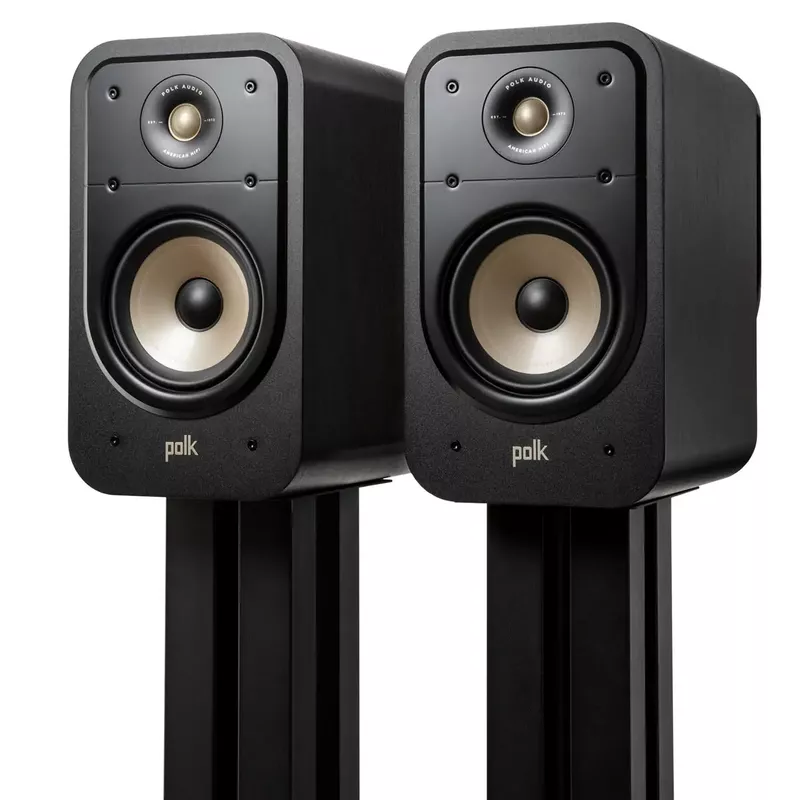 Polk Audio Signature Elite ES20 High-Resolution Large Bookshelf Loudspeaker, Black, Pair