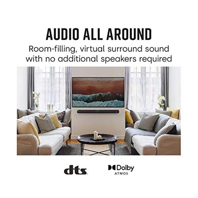 Polk Audio React Home Theater Sound Bar with Built-In Alexa, Black