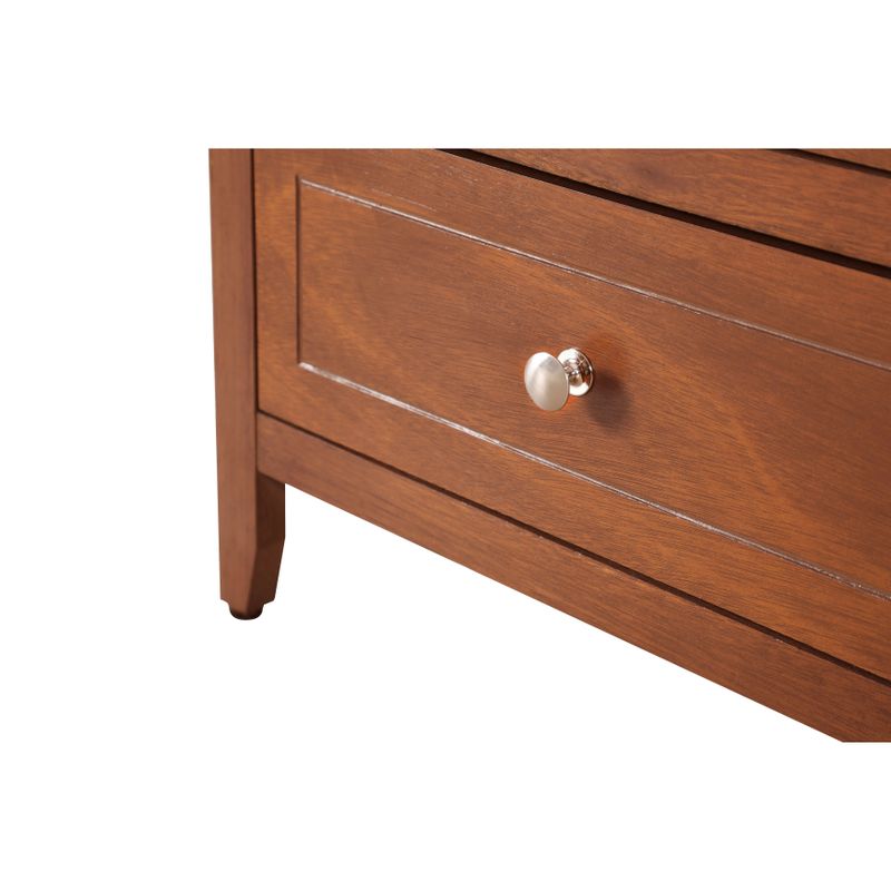Daniel 3-drawer Transitional Wooden Nightstand - Cherry
