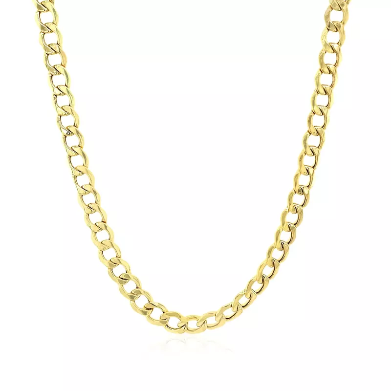 4.4mm 10k Yellow Gold Curb Chain (20 Inch)