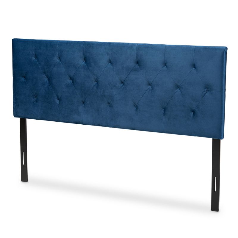 Felix Modern and Contemporary Velvet Upholstered Headboard-Navy Blue - Full