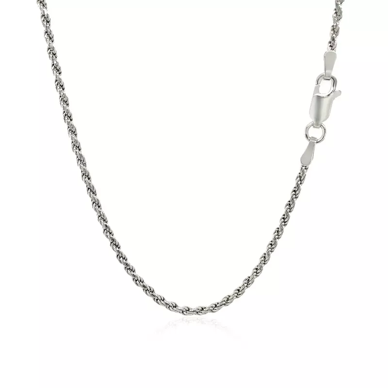 Sterling Silver 1.8mm Diamond Cut Rope Style Chain (24 Inch)