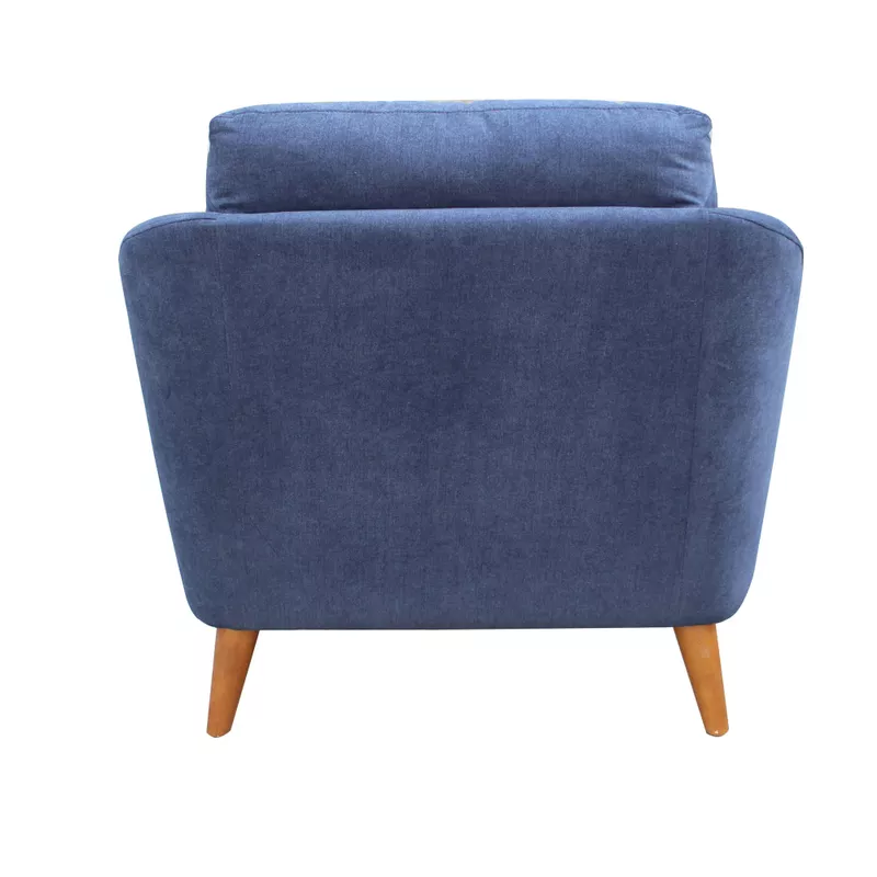 Gano Sloped Arm Upholstered Chair Navy Blue