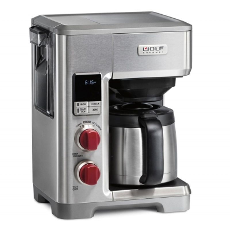 Wolf Gourmet Automatic Drip Coffeemaker With Red Knobs