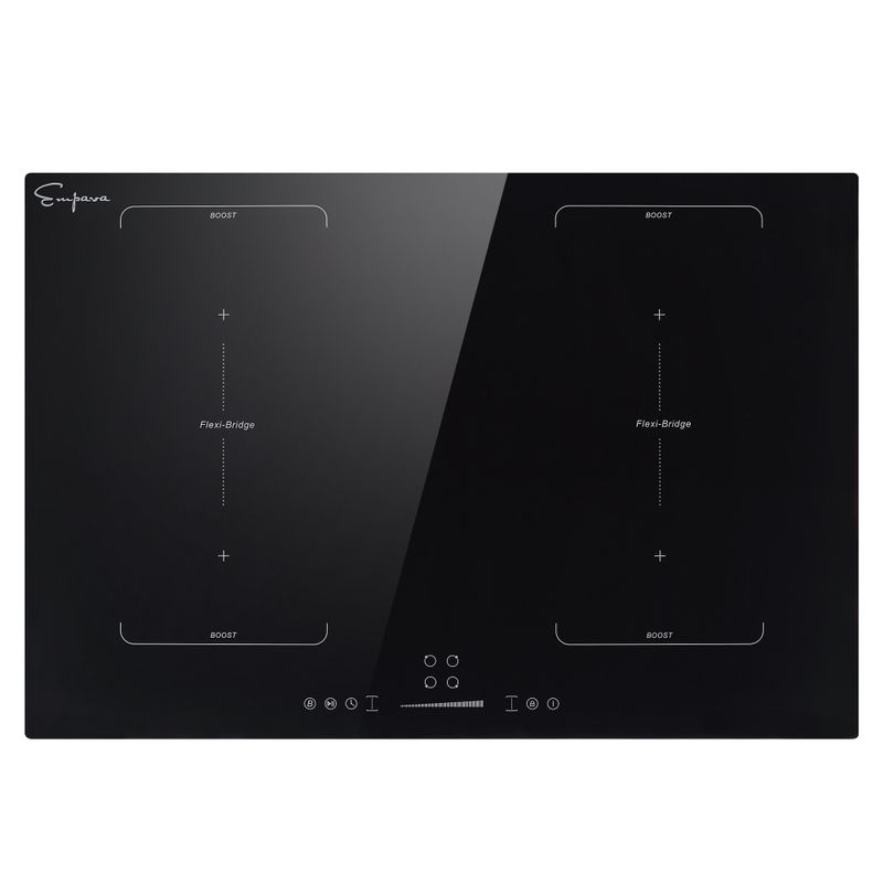 2 Piece Kitchen Appliances Packages Including 30" Induction Cooktop and 30" Under Cabinet Range Hood - Black
