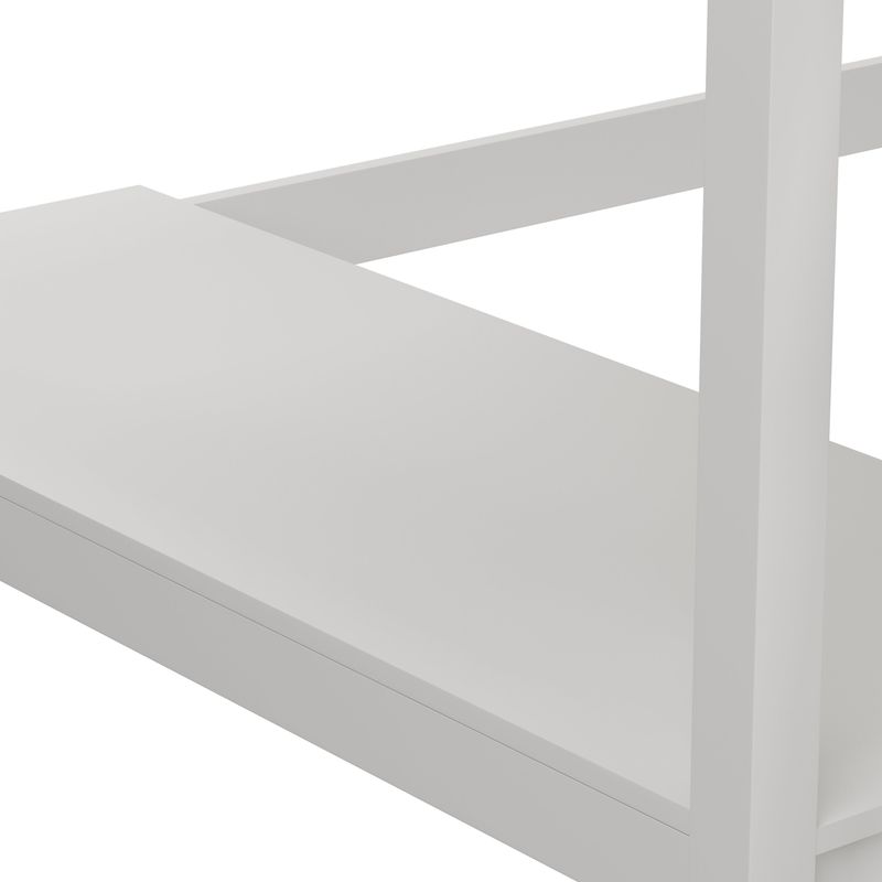 Caspian Full Loft Bed and Desk - White - Full