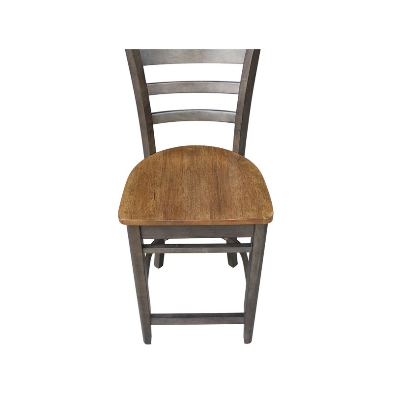 Emily Solid Wood Stool - Cinnamon/Espresso - Counter height