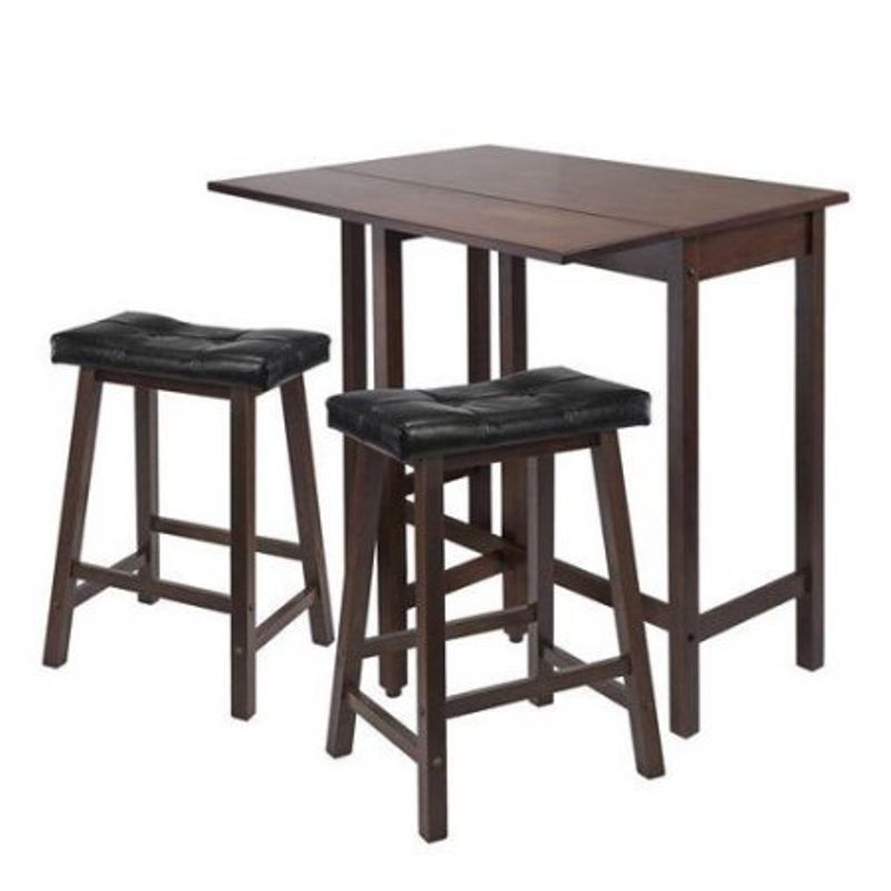 Winsome Wood 94346 Lynnwood Three-Piece Drop Leaf Kitchen Table Dining Set