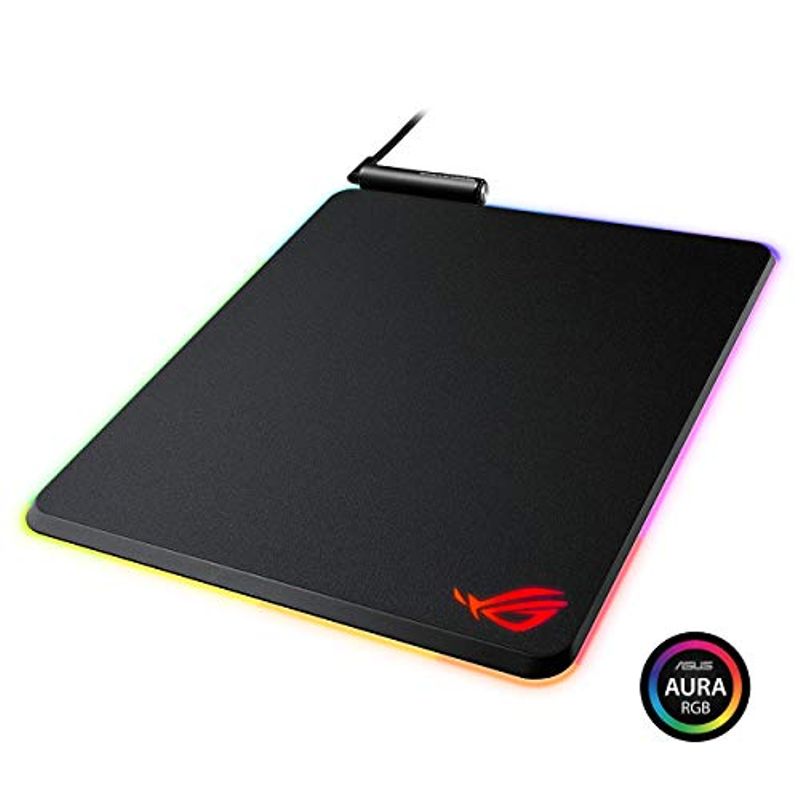 ASUS ROG Balteus Vertical Gaming Mouse Pad with Hard Micro-Textured Gaming Surface, USB Pass-Through, Aura Sync RGB Lighting and...