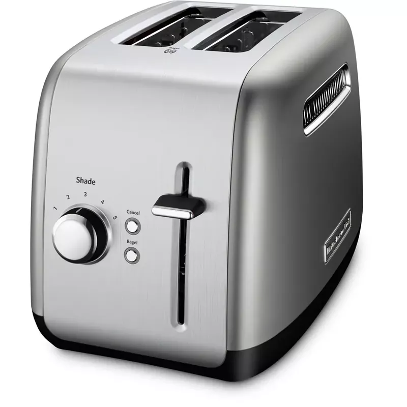KitchenAid 2-Slice Toaster with Illuminated Button in Contour Silver