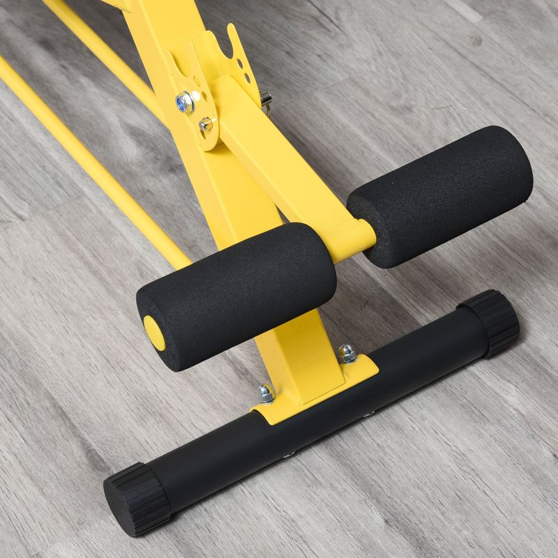 Soozier Adjustable Hyper Extension Multifunction Workout Bench - Orange/Black