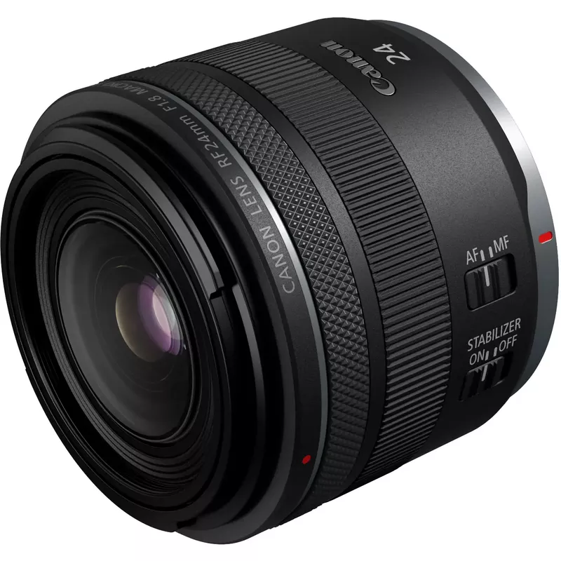 Canon - RF 24mm F1.8 MACRO IS STM Wide Angle Prime Lens for EOS R-Series Cameras - Black