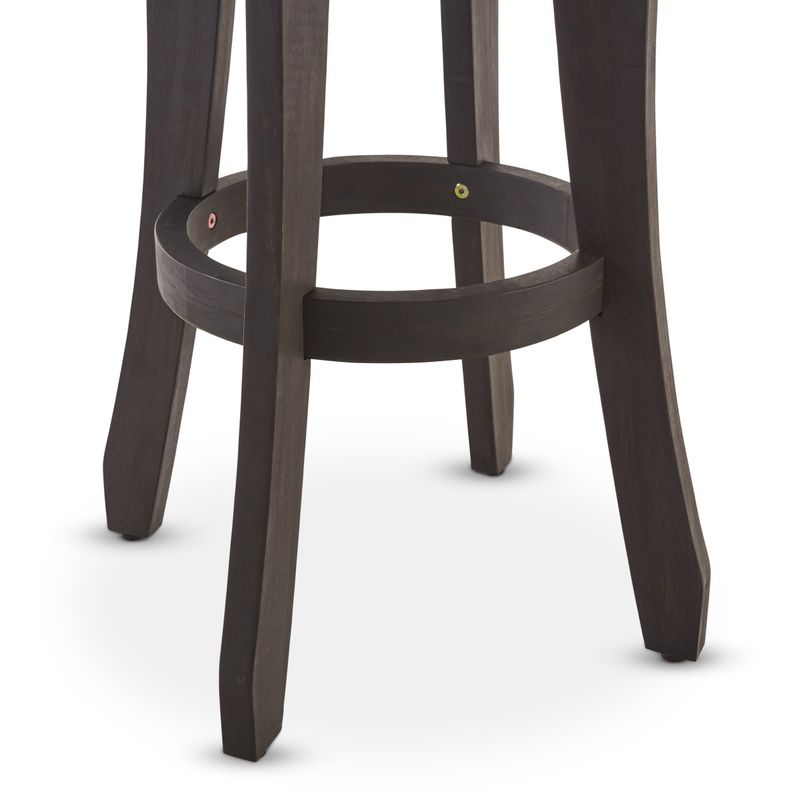 Pike Outdoor Acacia Wood Barstool (Set of 4) by Christopher Knight Home - Dark Brown