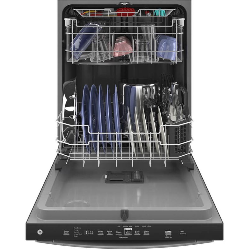 Ge 24" Fingerprint Resistant Stainless Steel Top Control Dishwasher With Sanitize Cycle & Dry Boost