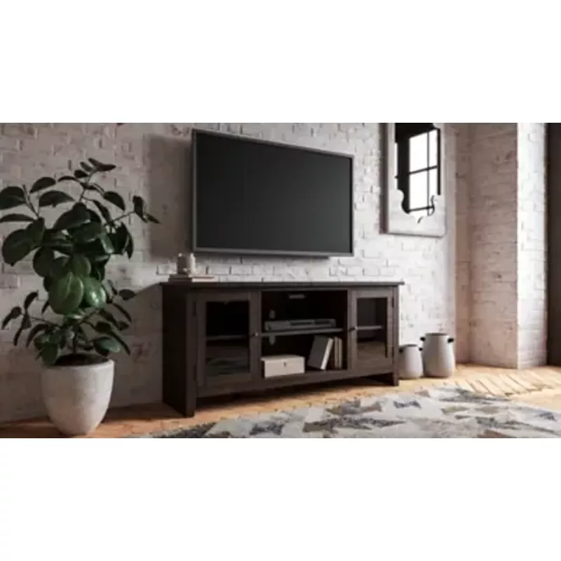 Warm Brown Camiburg Large TV Stand w/Fireplace Option