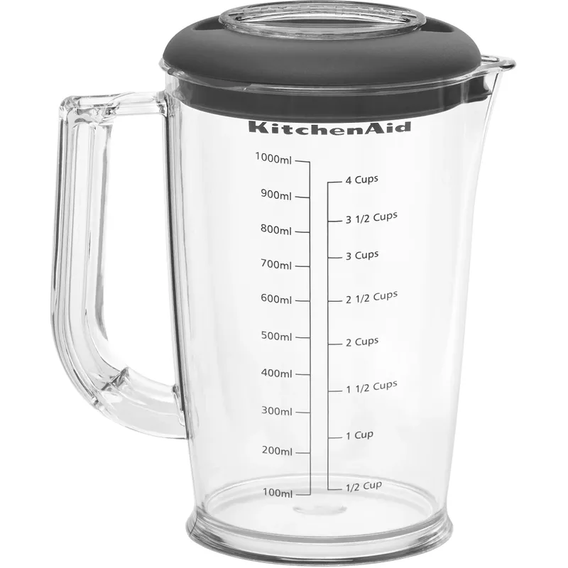 KitchenAid Cordless Variable Speed Hand Blender with Chopper and Whisk Attachment in Onyx Black