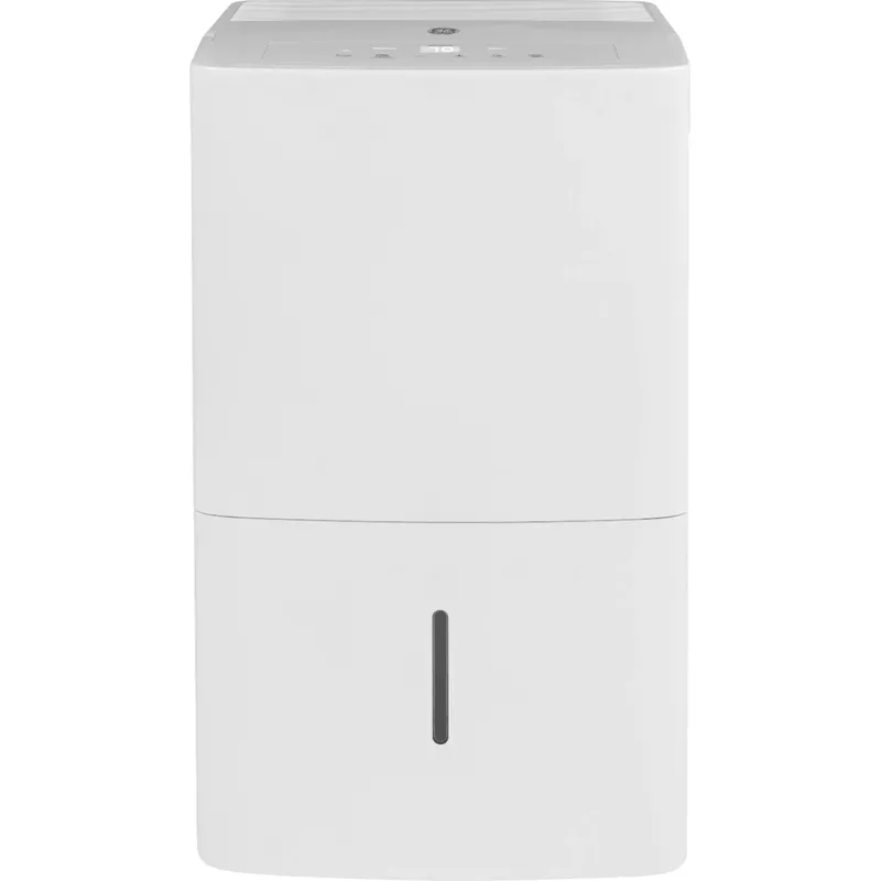 GE - 50-Pint Portable Dehumidifier with 3 Fan Speeds - White