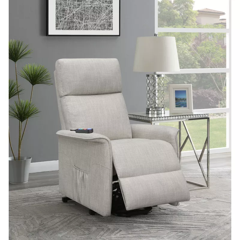 Herrera Power Lift Recliner with Wired Remote Beige