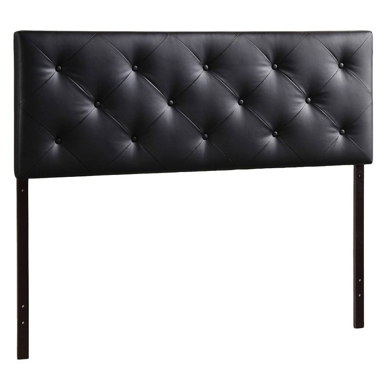 Porch & Den Minnehaha Contemporary Faux Leather Headboard - King-White