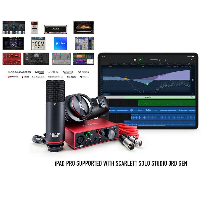 Focusrite Scarlett Solo Studio 3rd Gen 2x2 USB Audio Interface with Software Suite