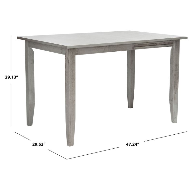 SAFAVIEH Miliano Extension Dining Table - 47.2" W x 29.5" L x 29.1" H - Dark Grey