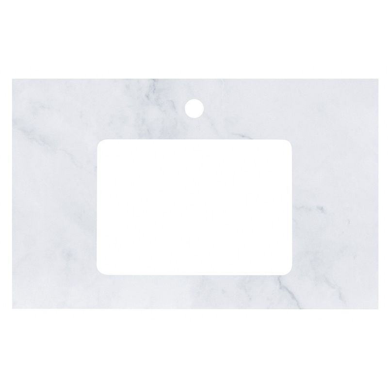 30.5-in. W X 18.75-in. D Marble Top In Bianca Carara Color For 1 Hole Faucet
