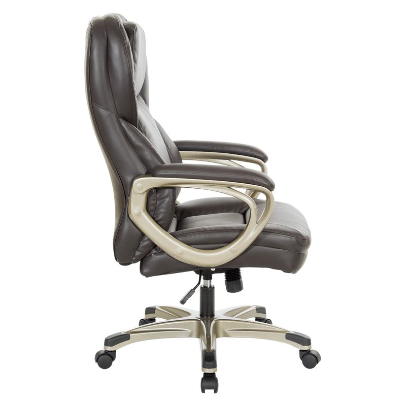 Bonded Leather Executive Office Chair - Charcoal
